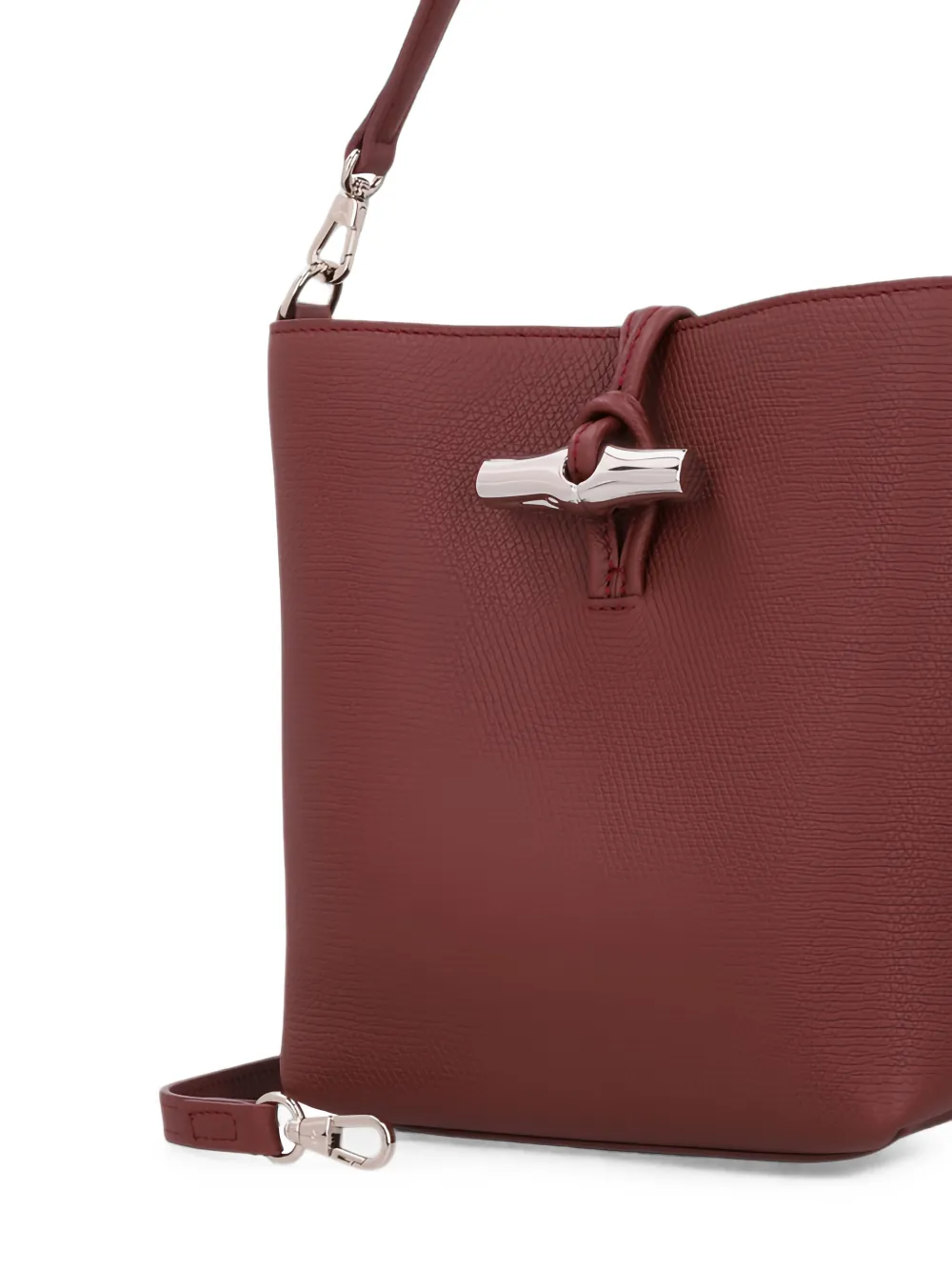 Longchamp Le Roseau XS bucket-tas Rood