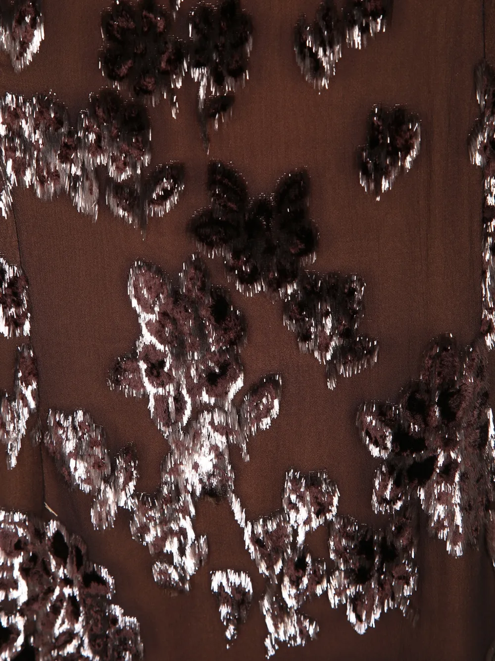 Pierre-Louis Mascia Midi-jurk met bloemenprint Bruin
