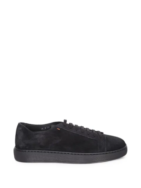 Santoni suede lace-up sneakers