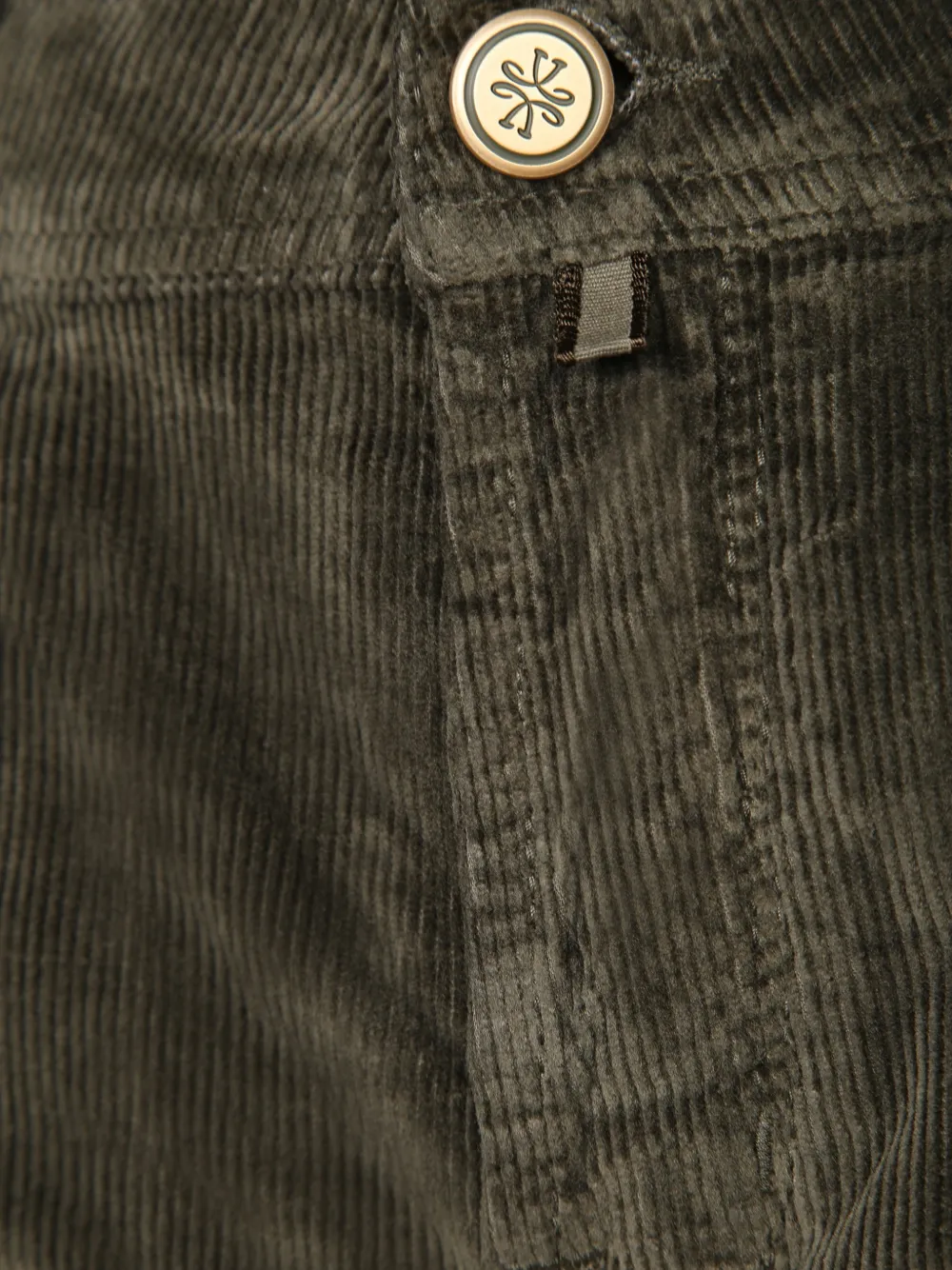 Jacob Cohën Straight broek met ribfluweel-effect Groen