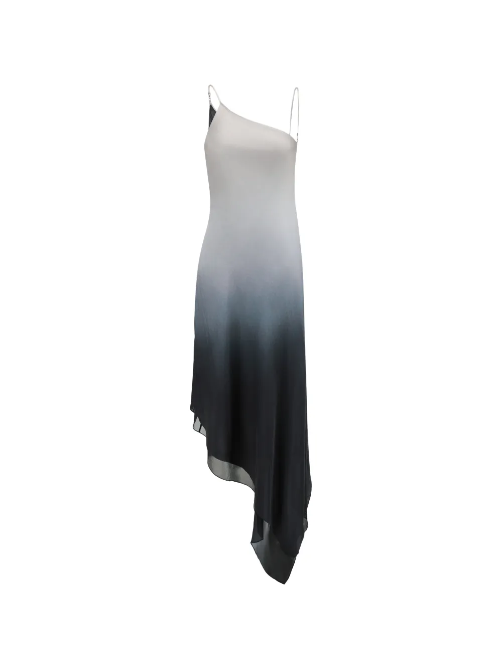 Oude Waag Asymmetric One-shoulder Midi Slip Dress In Multi