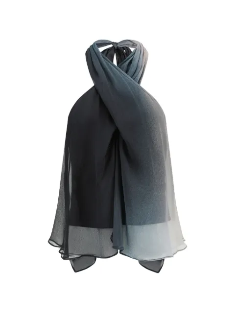 OUDE WAAG halter-neck double-layer top