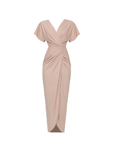 NISSA vestido midi drapeado