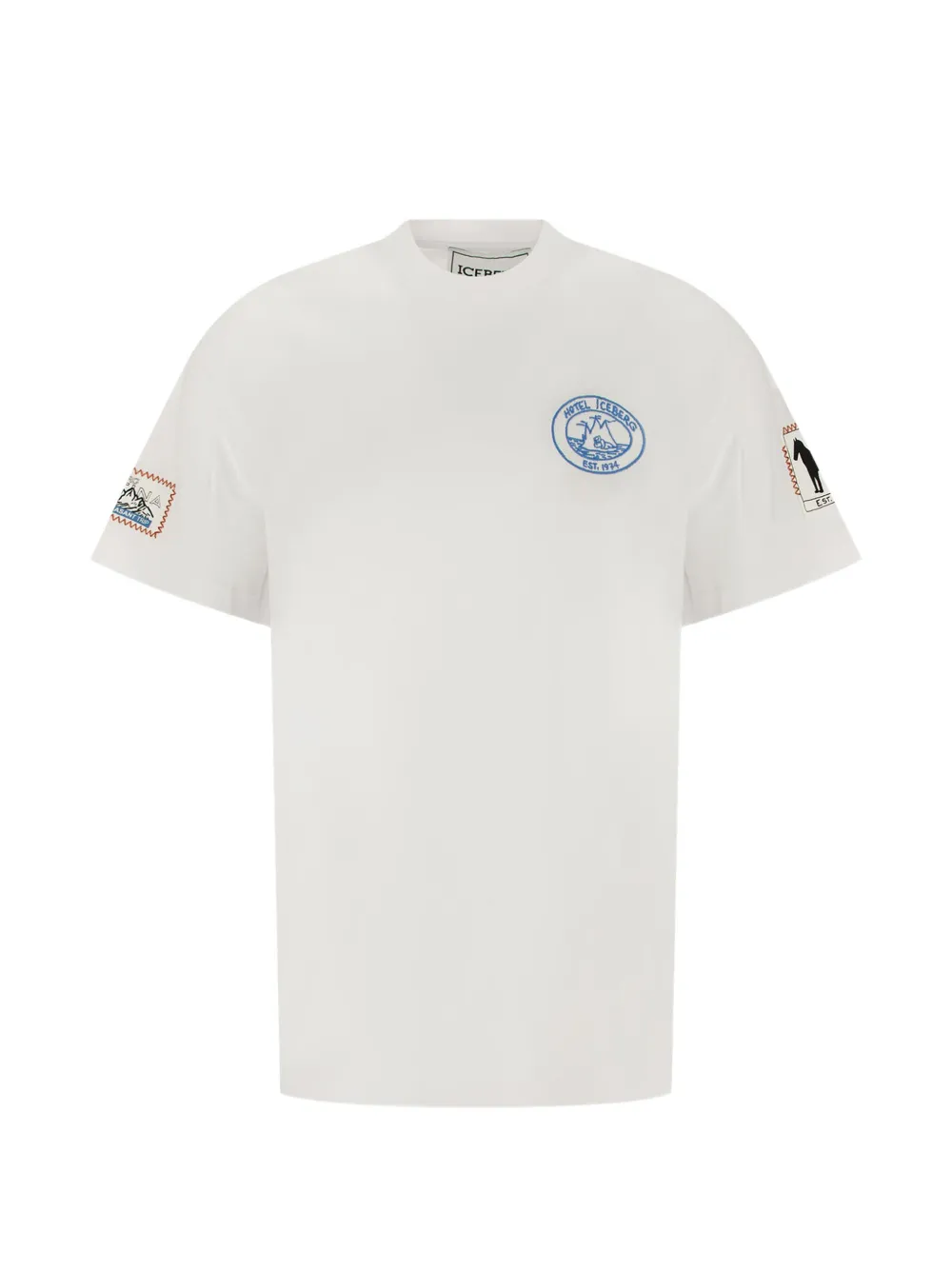 Iceberg patch-detail cotton T-shirt - Blanc Iceberg patch-detail cotton T-shirt - Blanc