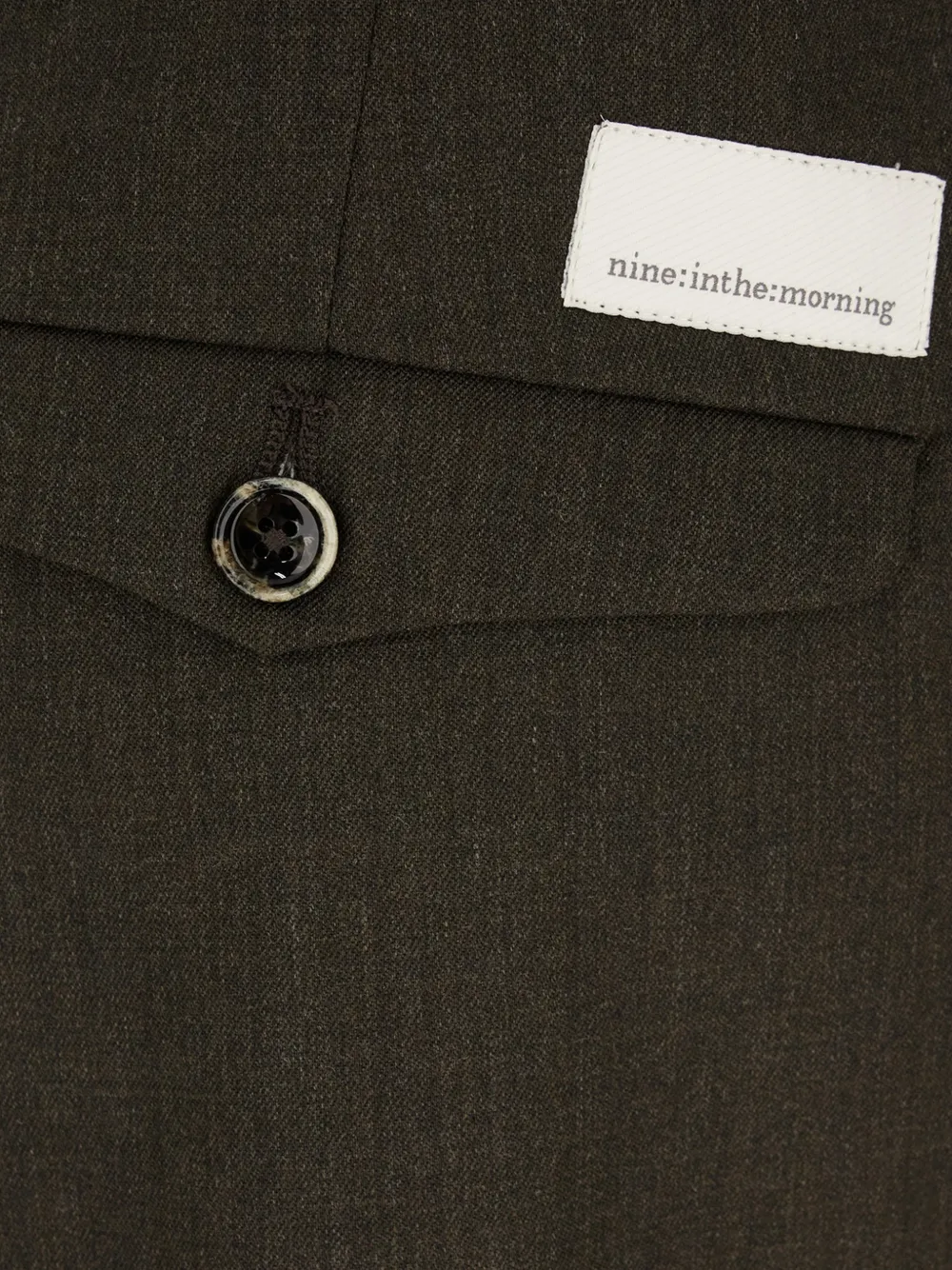 Nine In The Morning pleated wool-blend trousers Groen