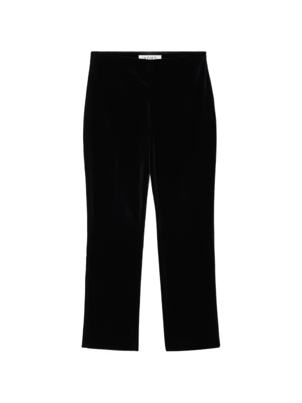 Róhe Velvet Cigarette-leg Trousers in Black