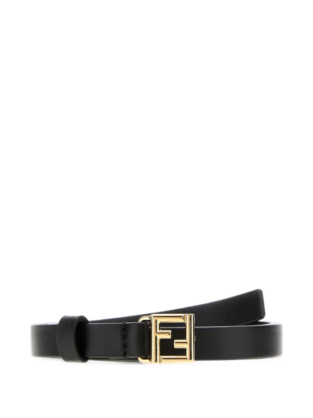 FENDI FF buckle leather belt - Nero