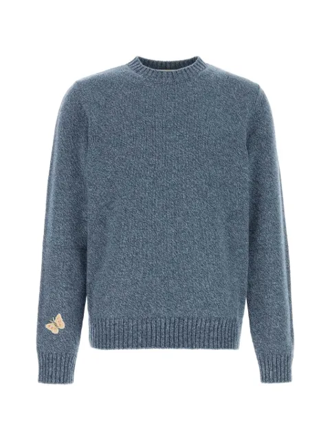Valentino Garavani butterfly-embroidered crew-neck sweater