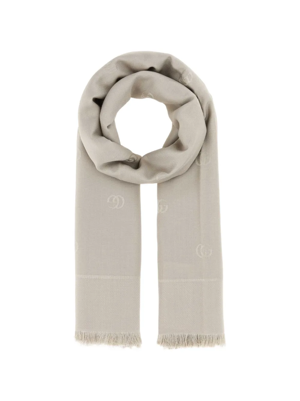 Gucci GG jacquard fringed scarf - Neutrals