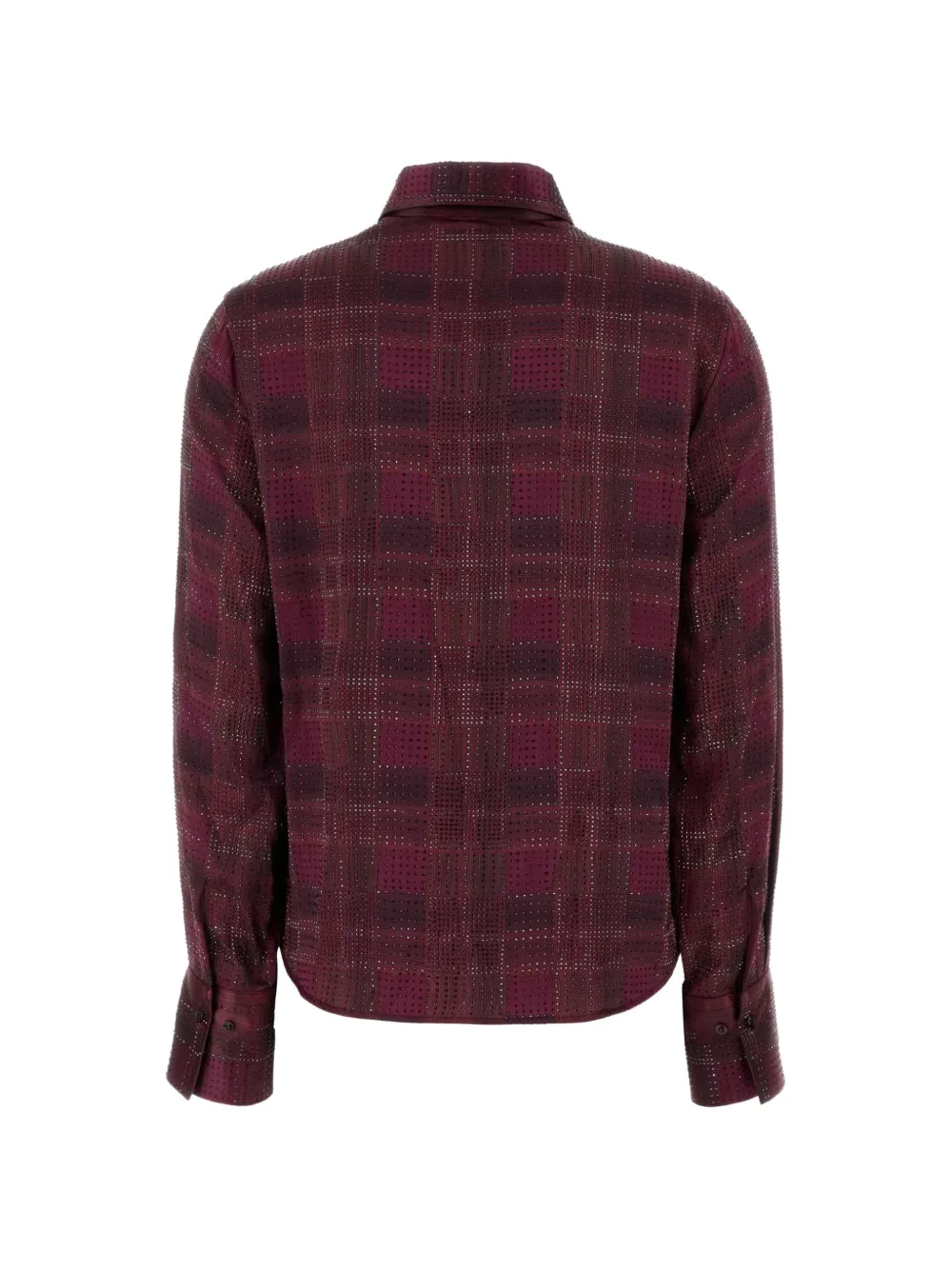 Ermanno Scervino Geruite blouse verfraaid met kristallen Rood