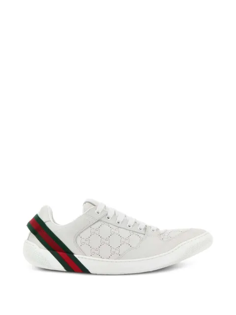 Gucci GG-perforated Web-stripe sneakers