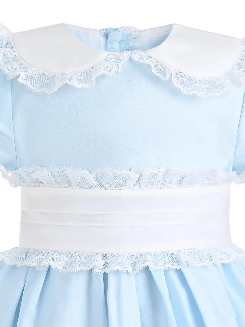 Tulleen Odette jurk met kanten afwerking Blauw