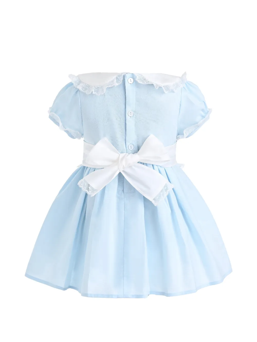 Tulleen Odette jurk met kanten afwerking Blauw
