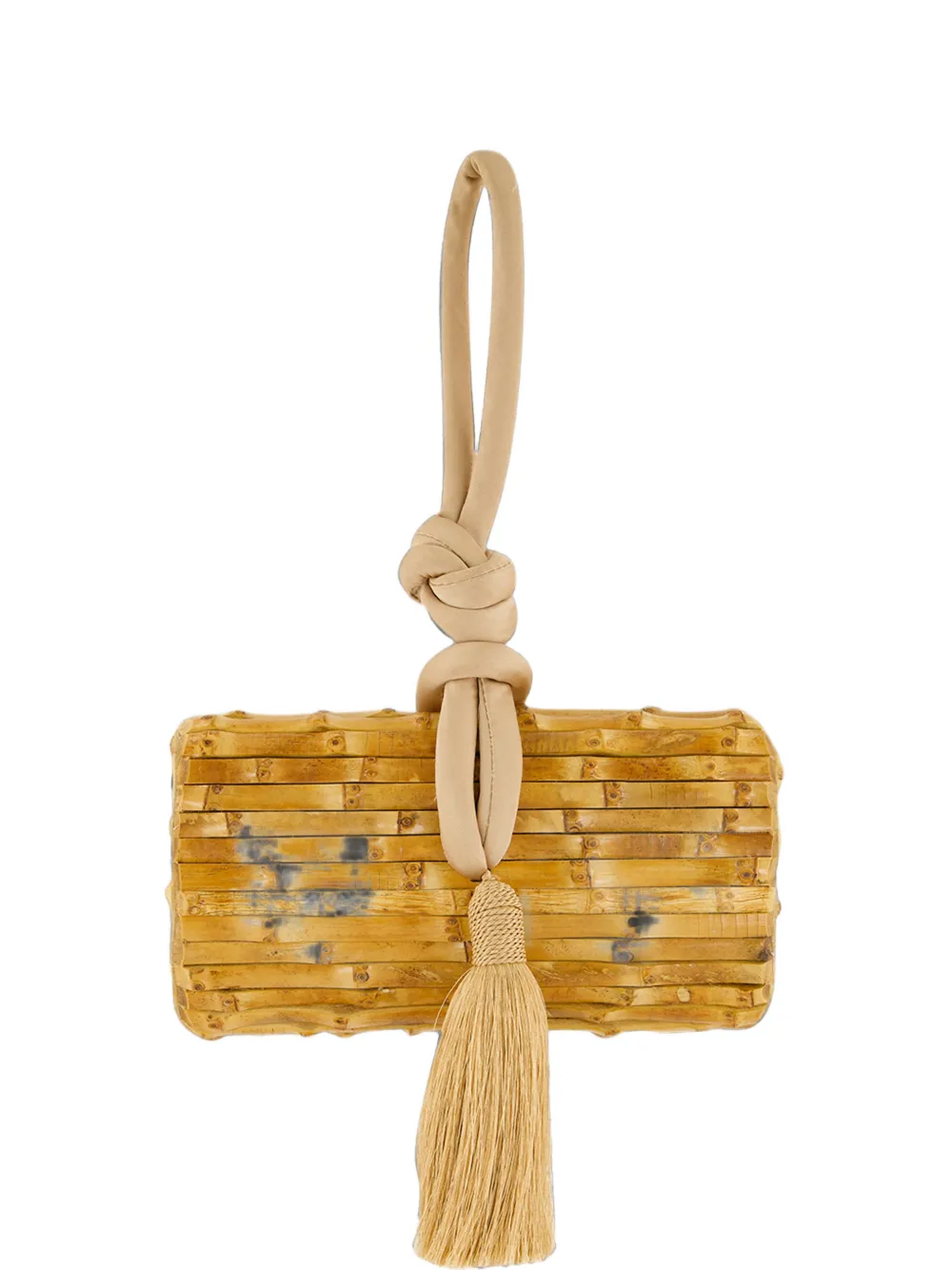 Glorinha Paranaguá Tanit bamboo clutch bag - Toni neutri