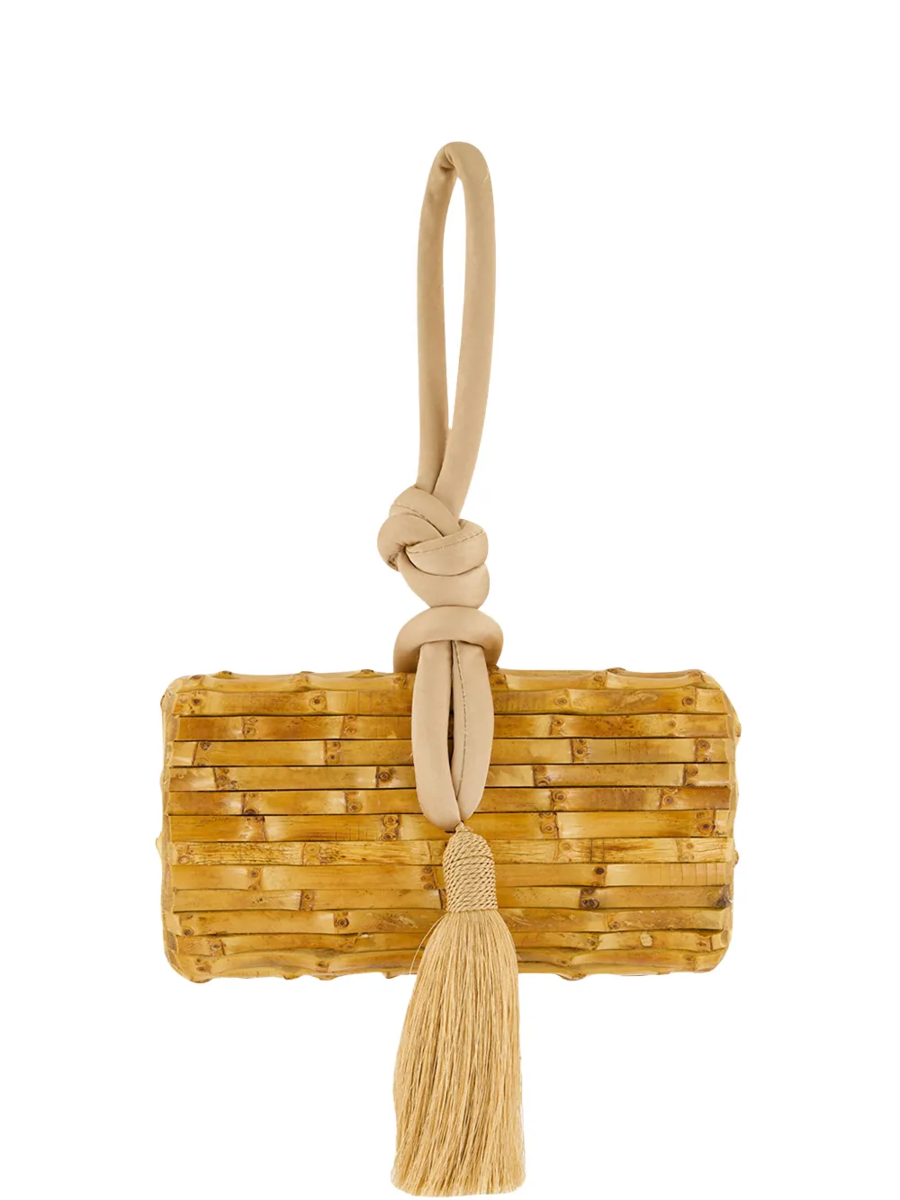 Glorinha Paranaguá Tanit bamboo clutch bag