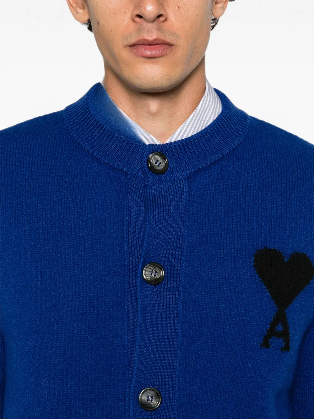 AMI Paris Vest met logo Blauw