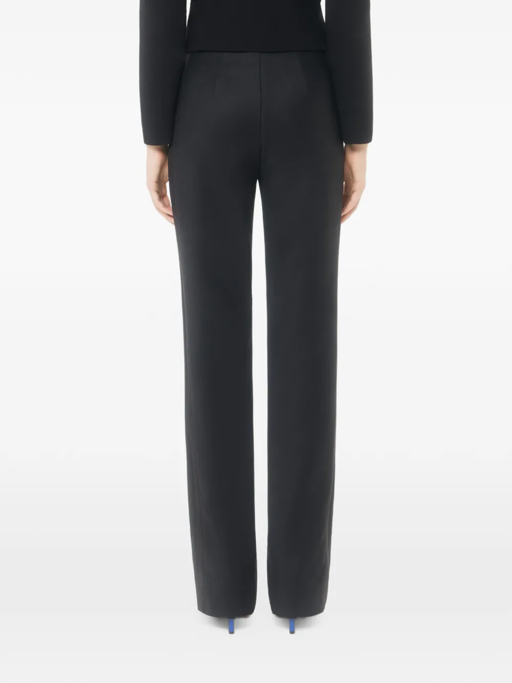 Valentino Garavani soft sheen wool pants Zwart