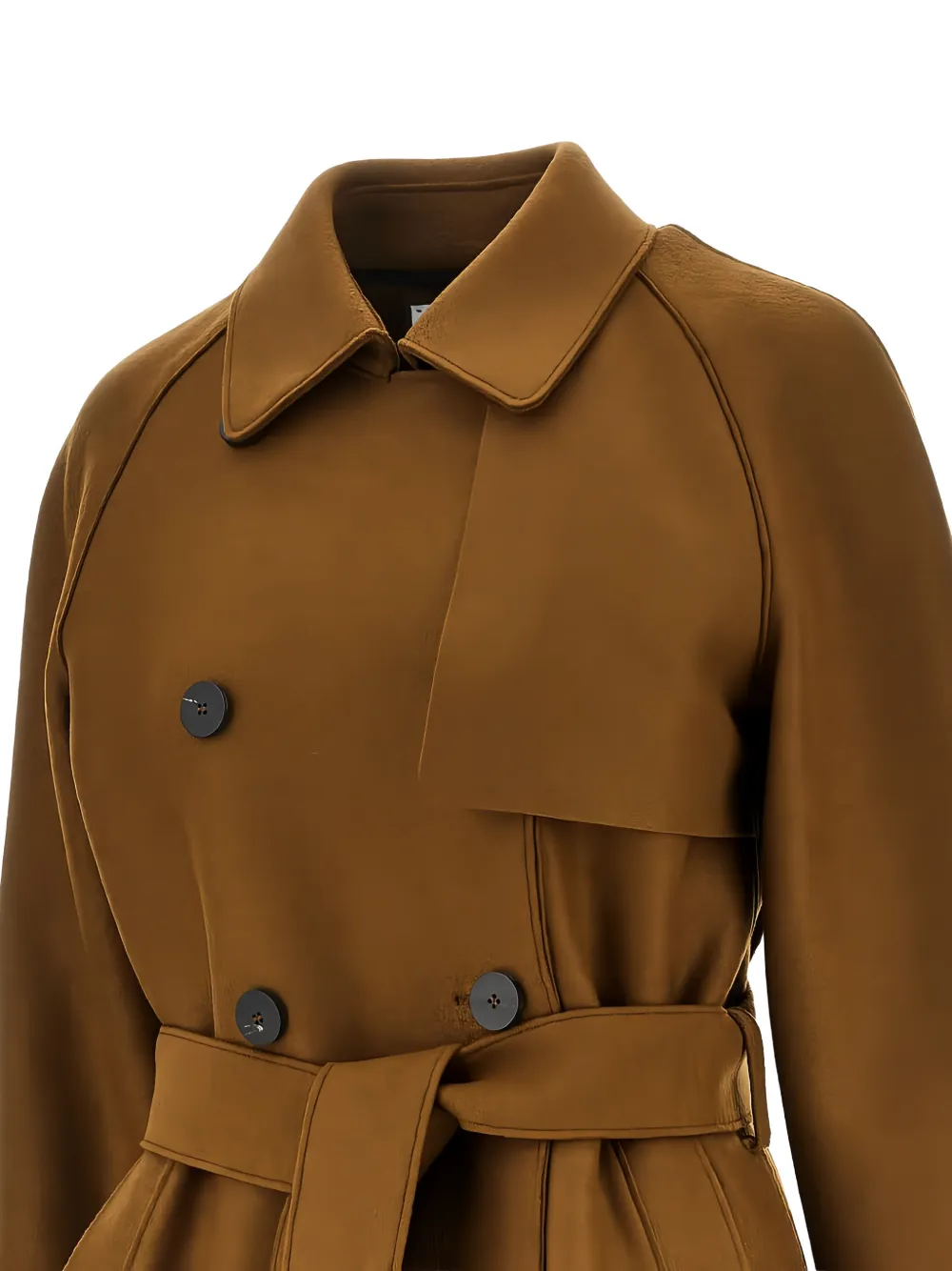 Harris Wharf London Trenchcoat met dubbele rij knopen en ceintuur Bruin