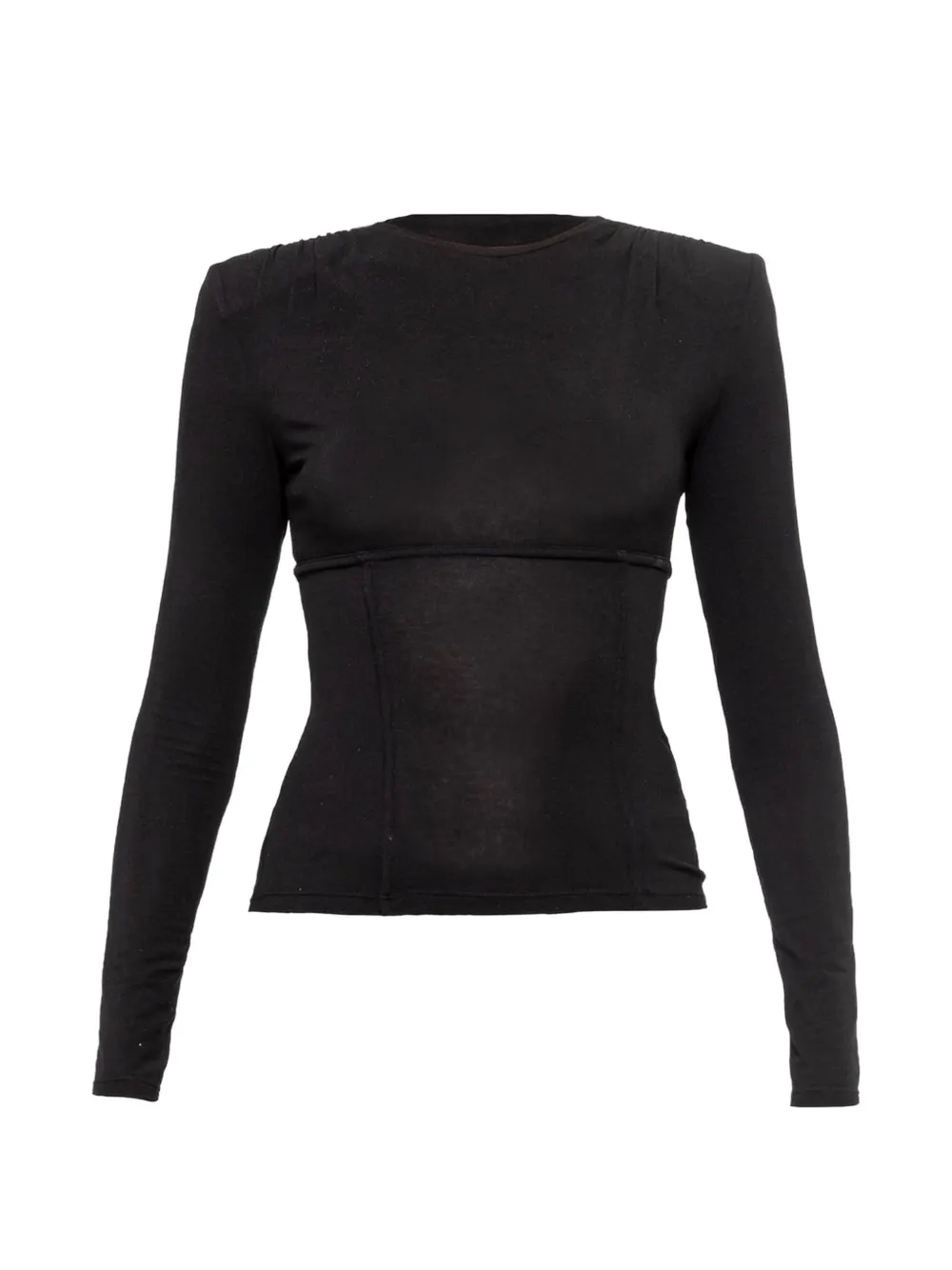 NISSA Tencel and wool top - Nero