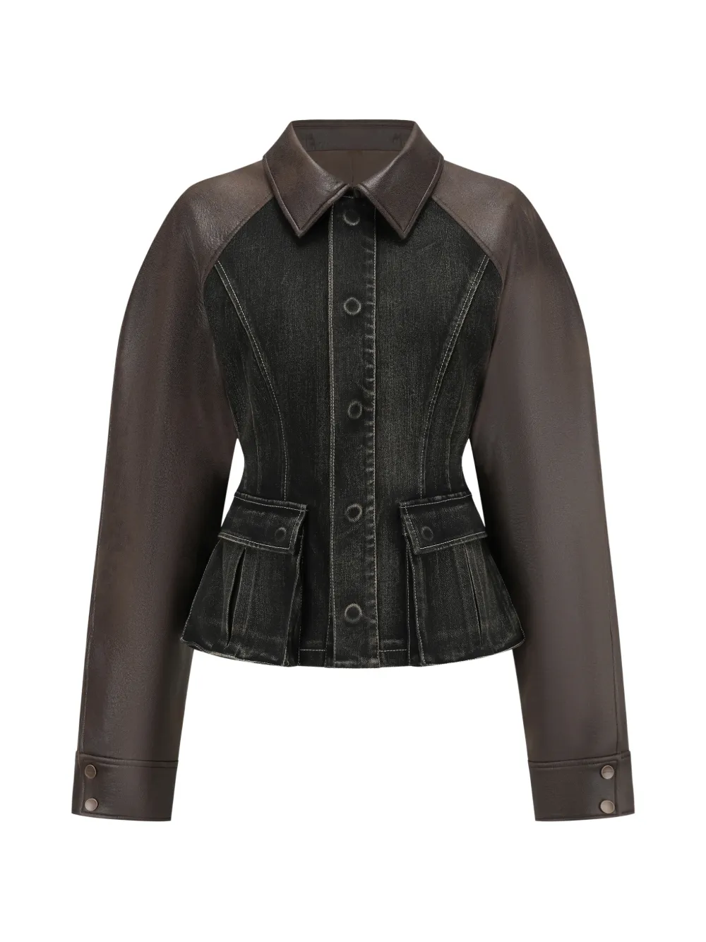 OUDE WAAG washed panelled jacket