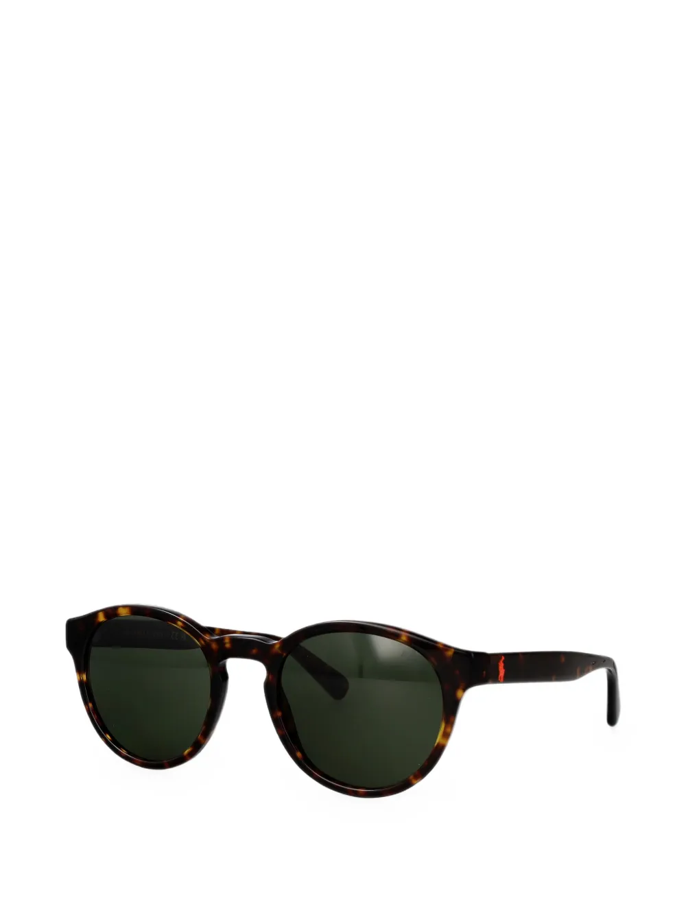 POLO RALPH LAUREN EYEWEAR Zonnebril met rond montuur en schildpadschild design Bruin
