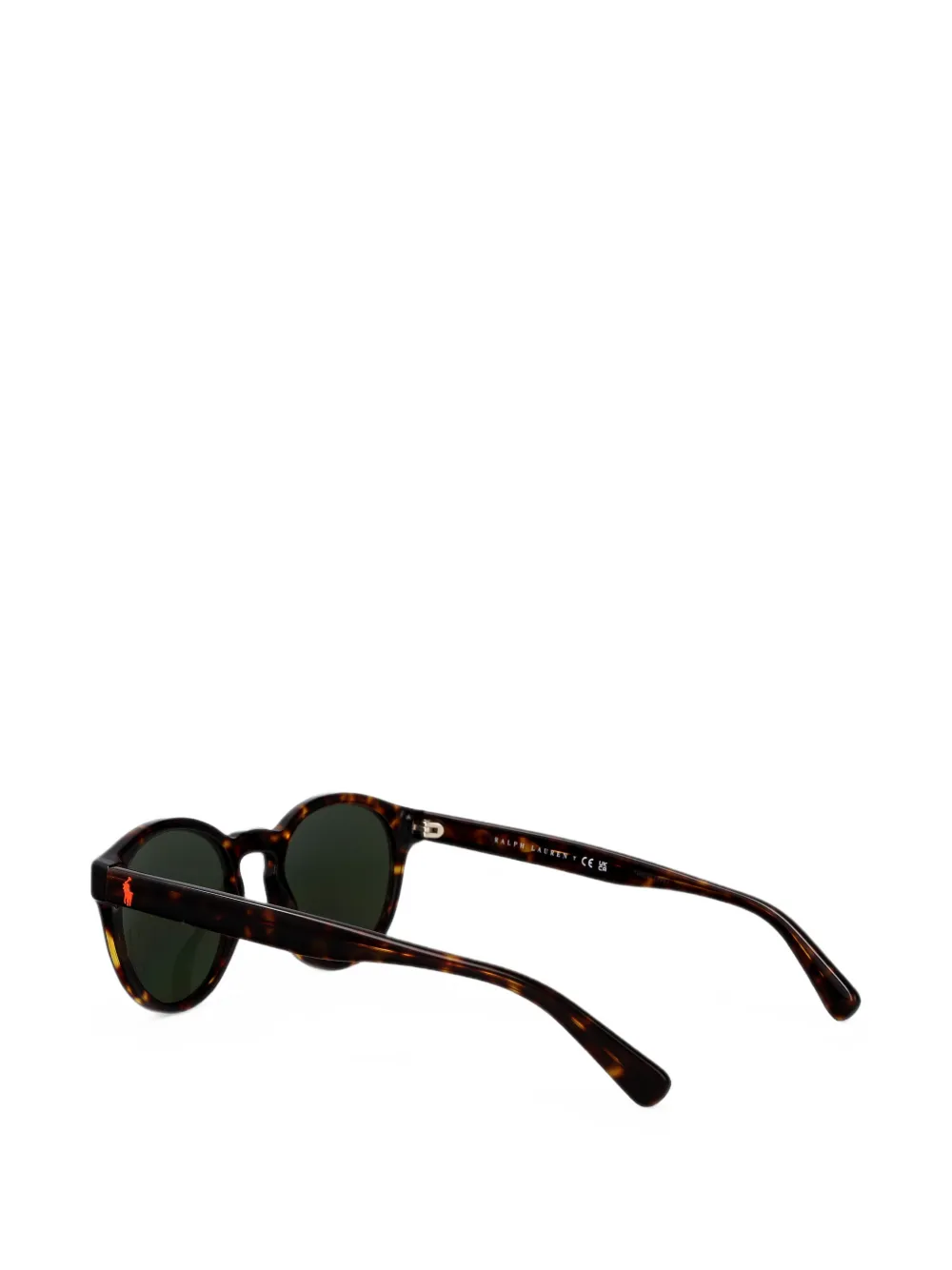 POLO RALPH LAUREN EYEWEAR Zonnebril met rond montuur en schildpadschild design Bruin