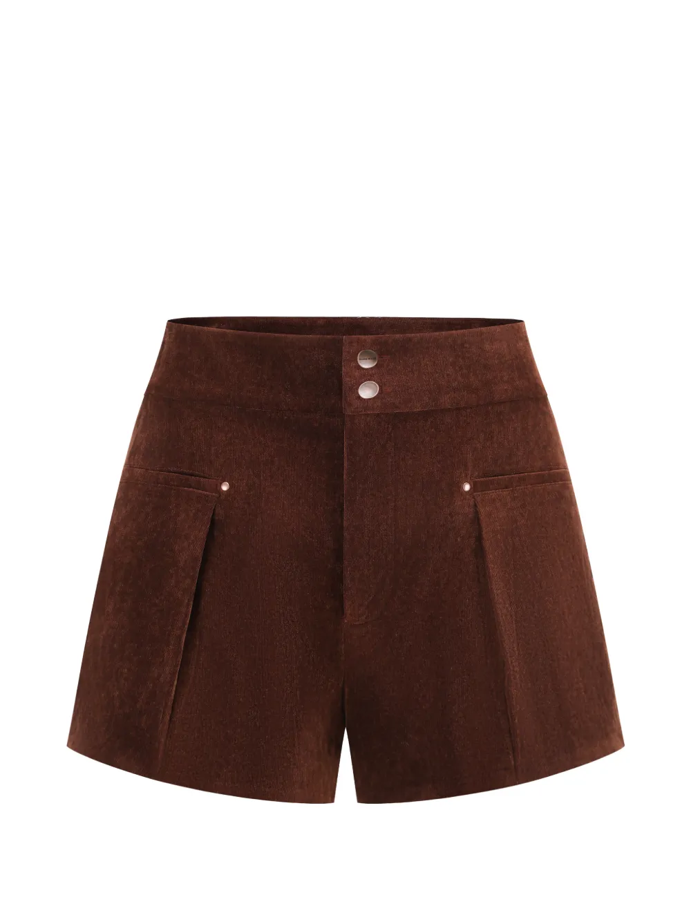 Oude Waag Corduroy Structured Shorts In Brown