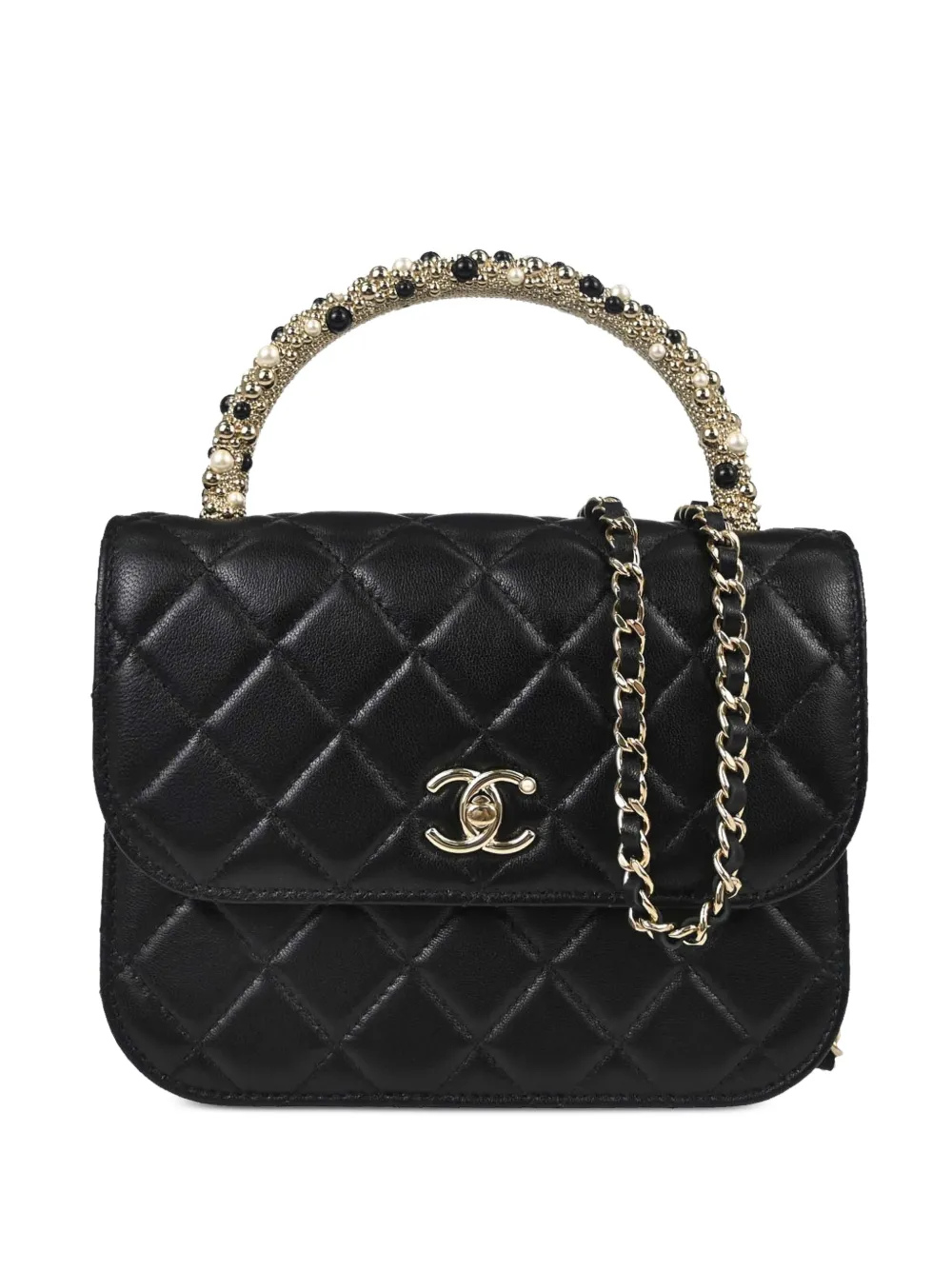 CHANEL Pre-Owned Borsa a spalla Coco trapuntata con manico 2010-2020 - Nero