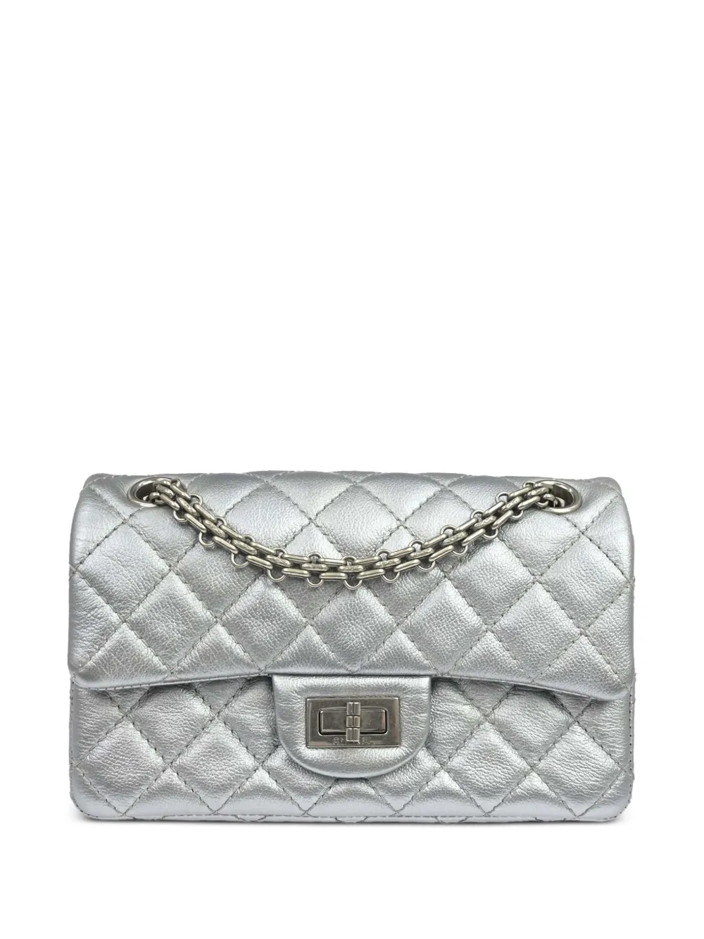 CHANEL Pre-Owned 2010-2020s small 2.55 Single Flap shoulder bag - Argento