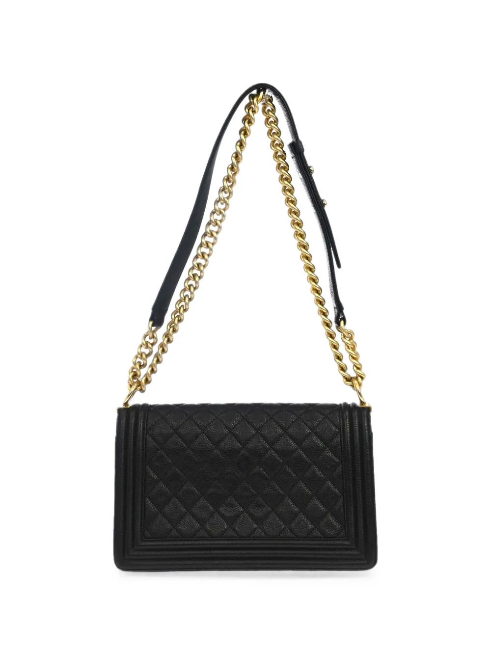 CHANEL Pre-Owned 2016 Boy Chanel medium schoudertas met kettinghengsel Zwart