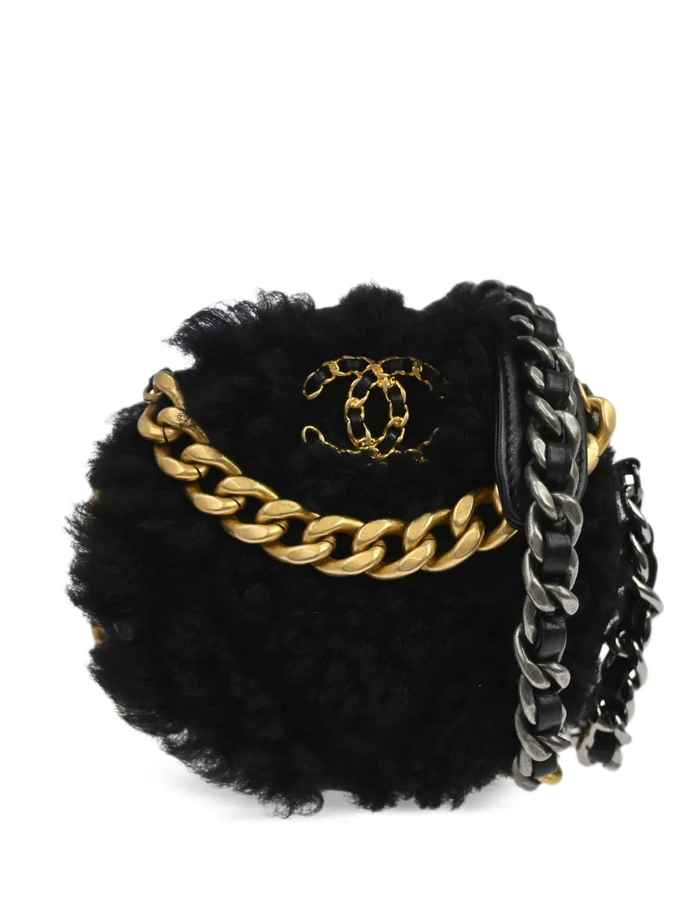 CHANEL Pre-Owned 2021 Chanel 19 round mini bag - Nero
