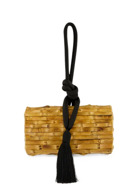 Glorinha Paranaguá Tanit bamboo clutch bag