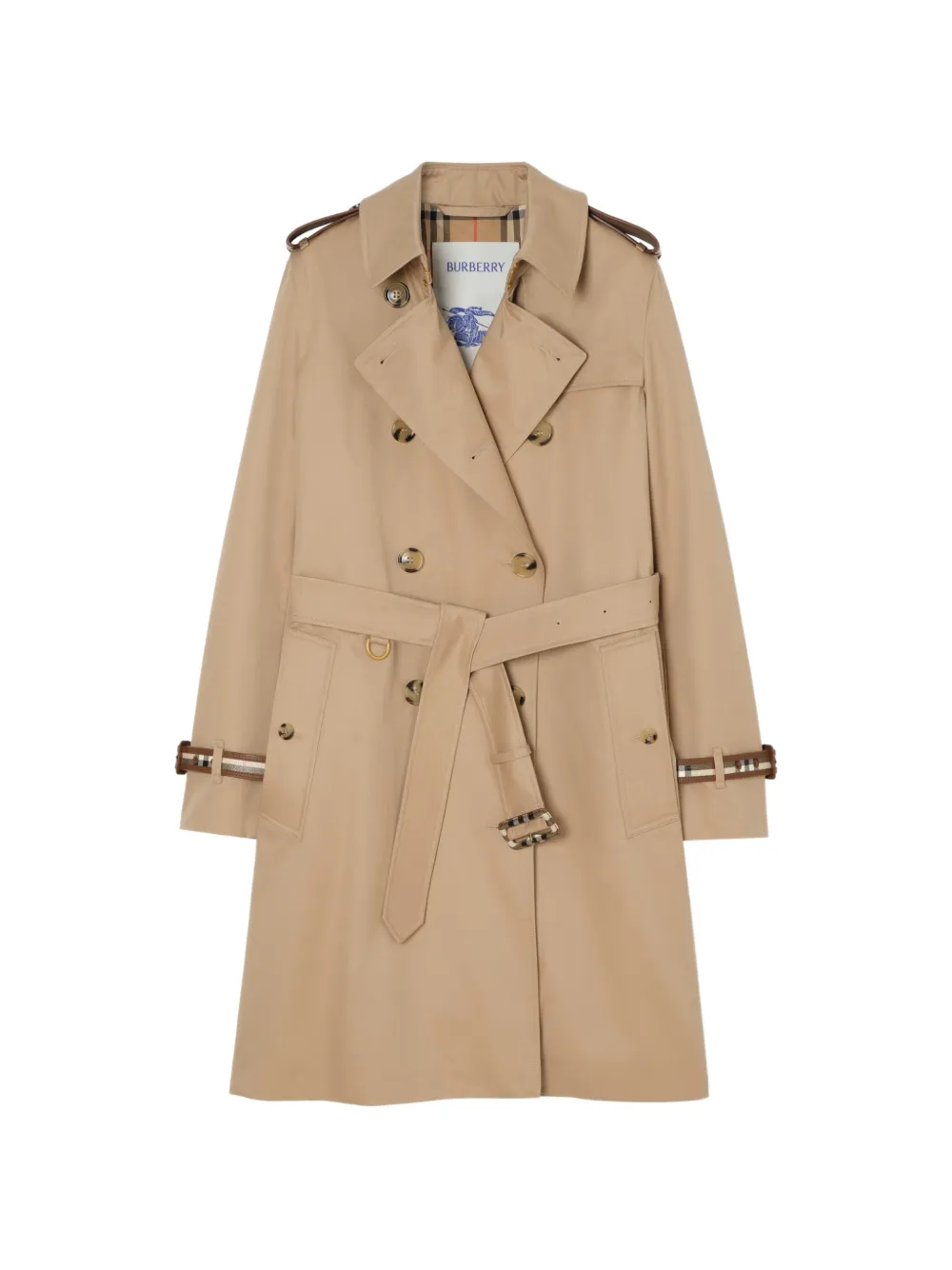 Burberry mid-length gabardine Kensington trench coat - Toni neutri