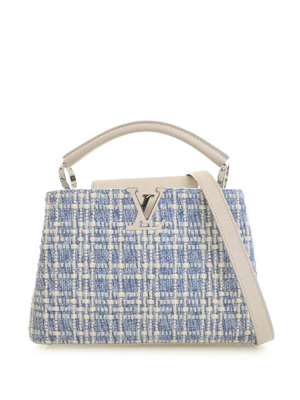 Louis Vuitton Pre-Owned 2015 Tweed Capucines BB satchel - Blu
