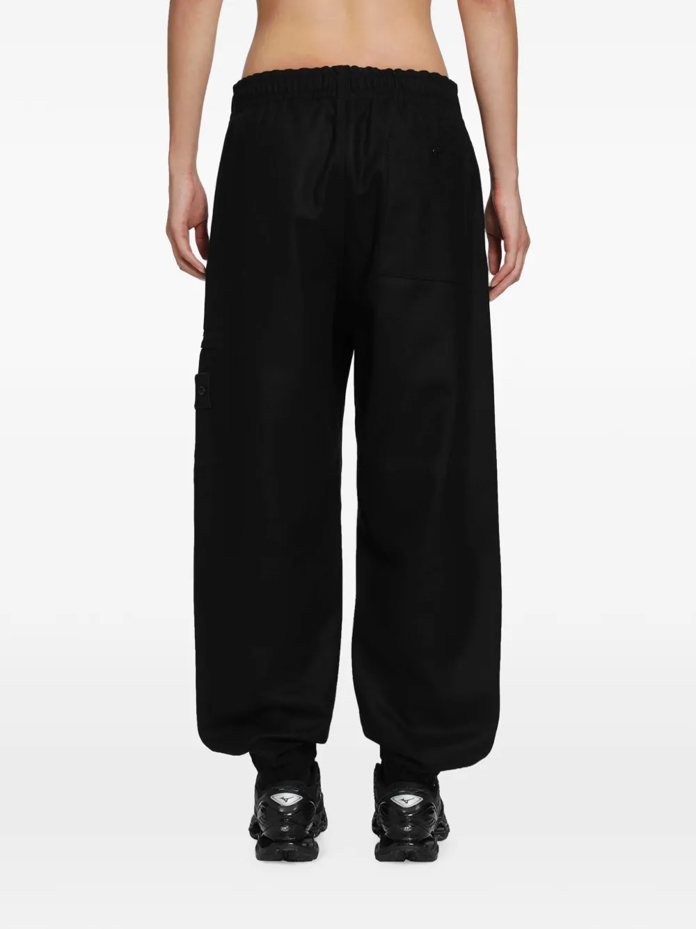 Stone Island Cargo broek met logopatch Zwart