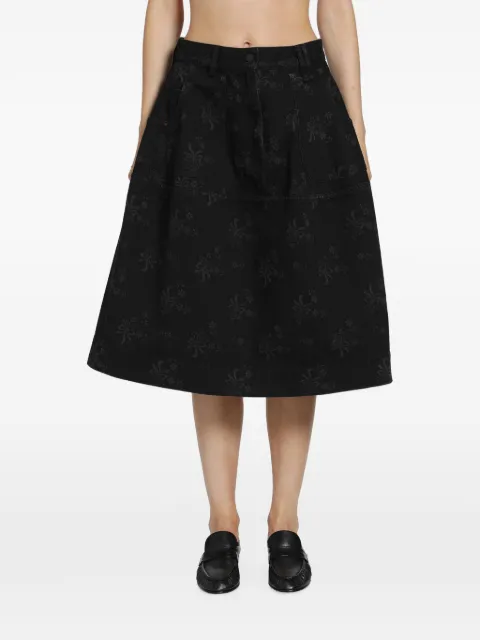Simone Rocha bow-embroidered utility midi skirt