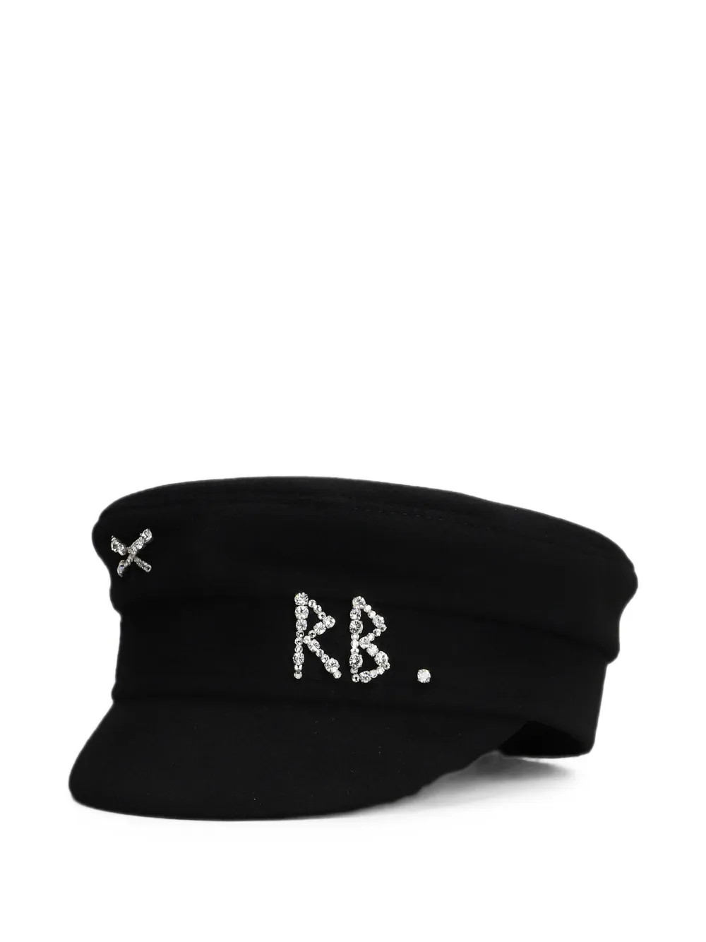 Ruslan Baginskiy Baker Boy wollen muts verfraaid met kristallen Zwart
