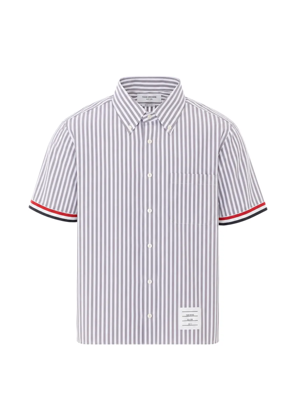 Thom Browne striped short-sleeve shirt - Grau