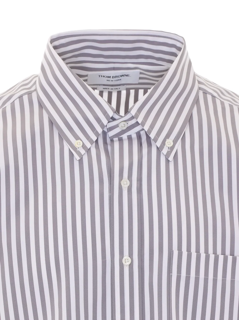 Thom Browne striped short-sleeve shirt Grijs
