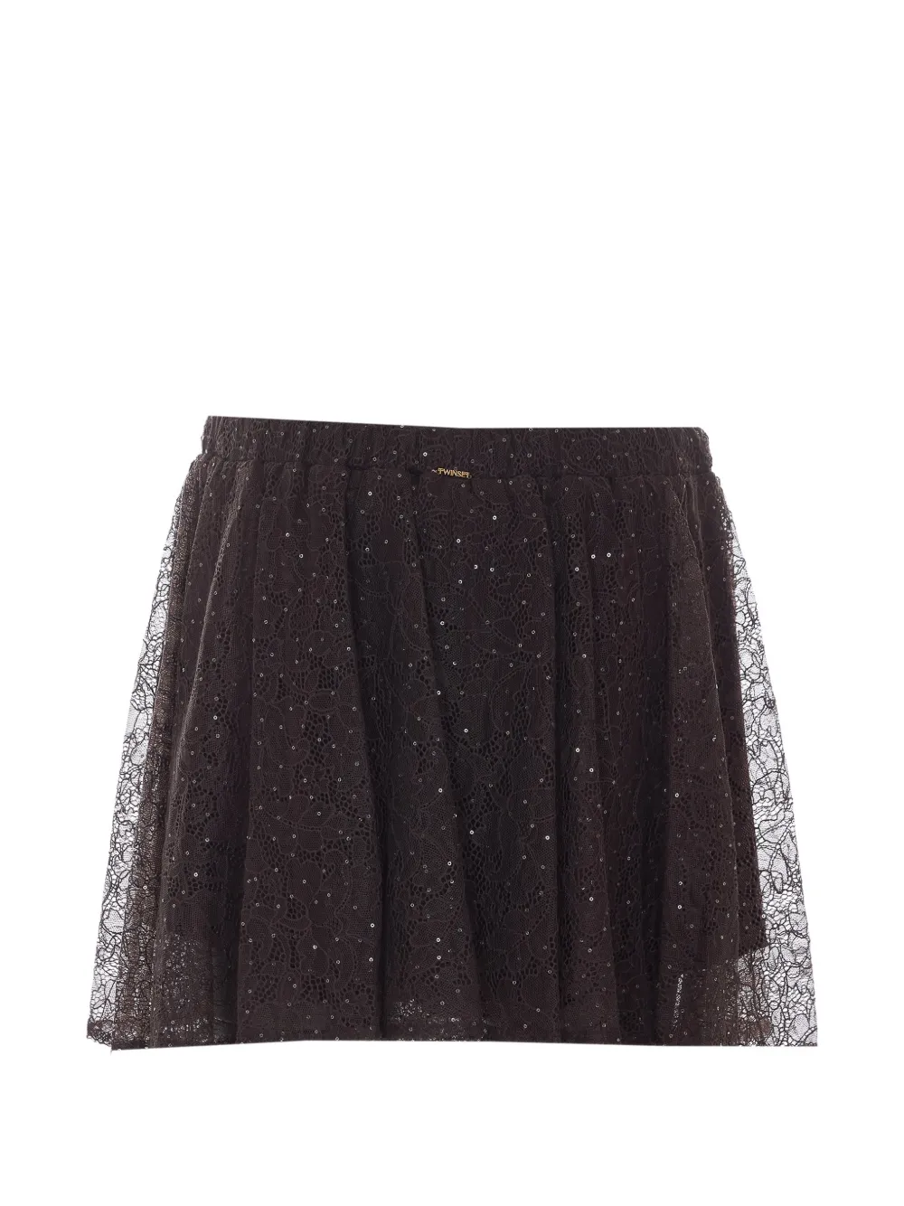 TWINSET Mini-rok verfraaid met pailletten Bruin