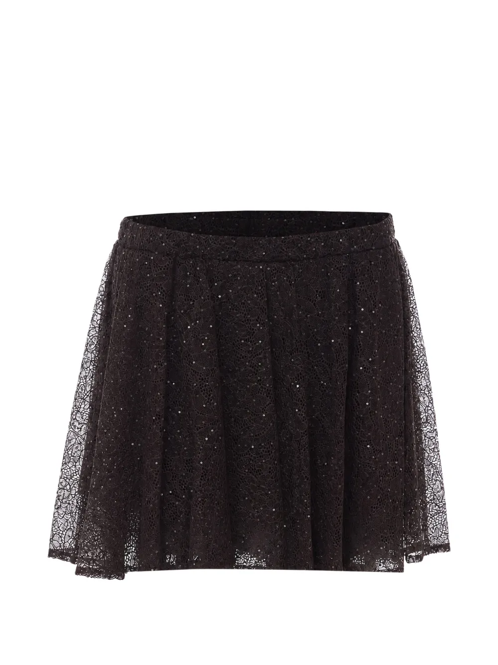 TWINSET sequin-embellished mini skirt - Marrone