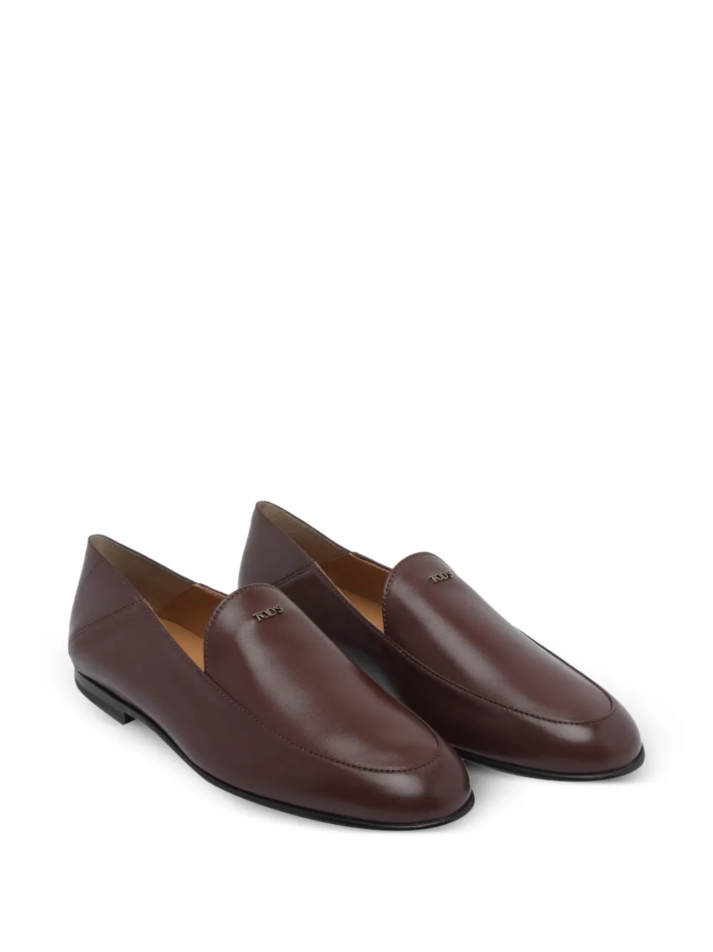 Tod's logo-plaque leather loafers Bruin