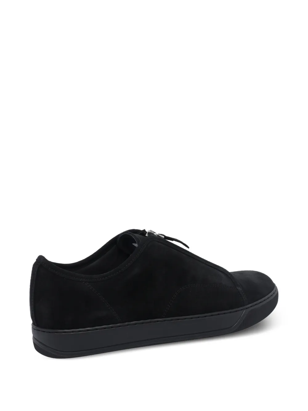 Lanvin DBB1 suède sneakers met rits Zwart