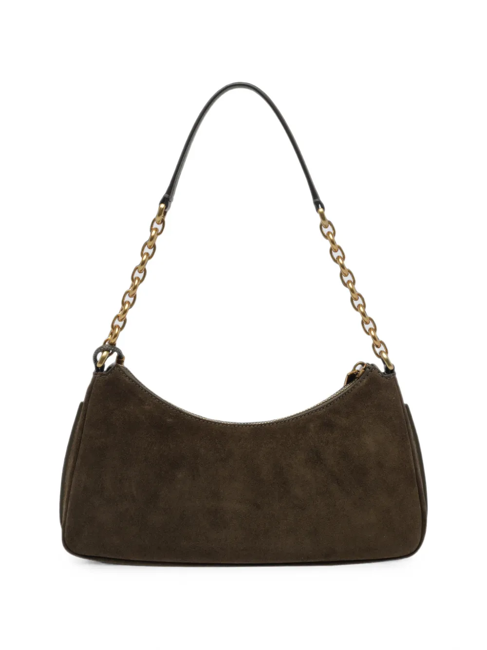 Michael Kors Kids Medium Nolita handgeweven leren pochette met ketting Groen