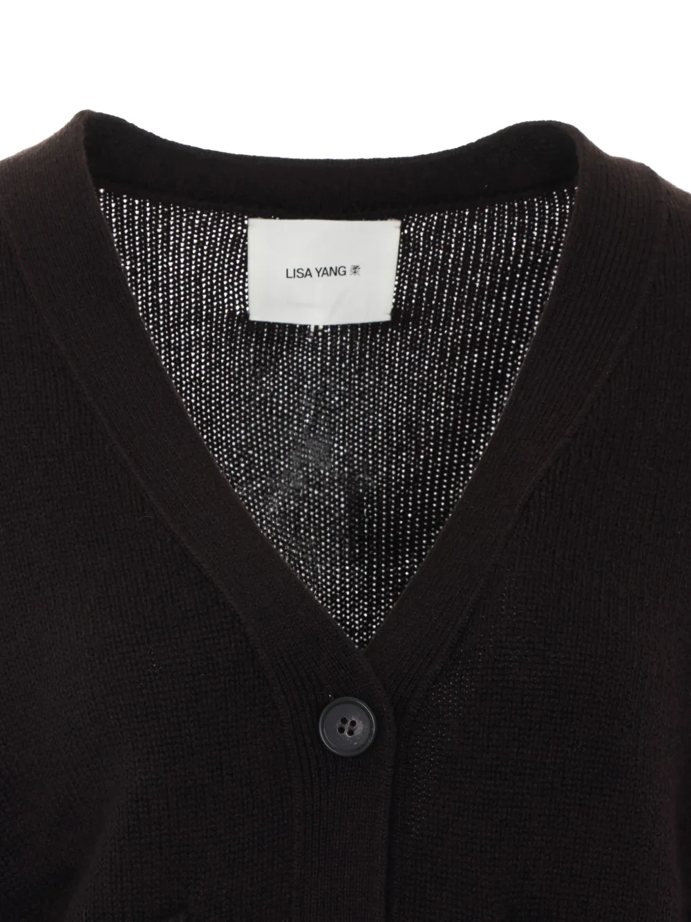 Lisa Yang Danni vest met V-hals Bruin