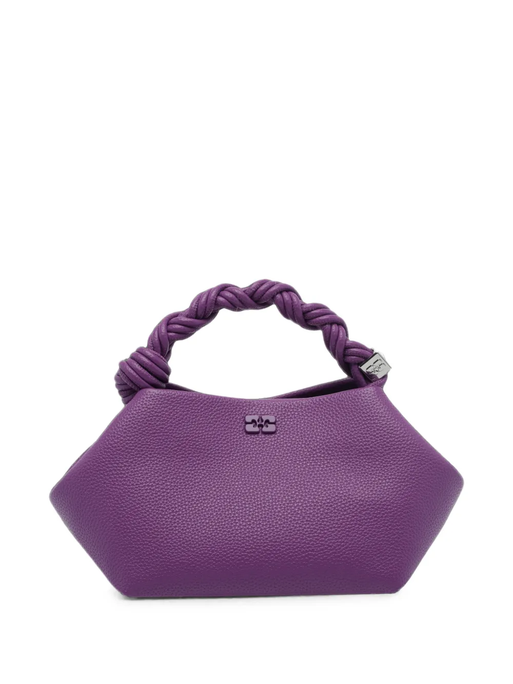 GANNI small Bou braided-handle tote bag - Viola