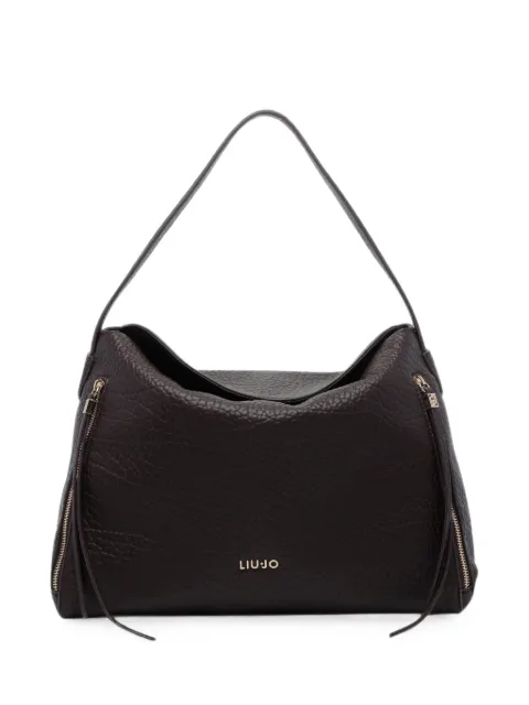 LIU JO grained-effect zip-detail tote bag