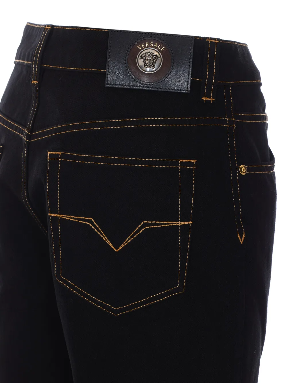 Versace Jeans met logopatch en stiksels Zwart