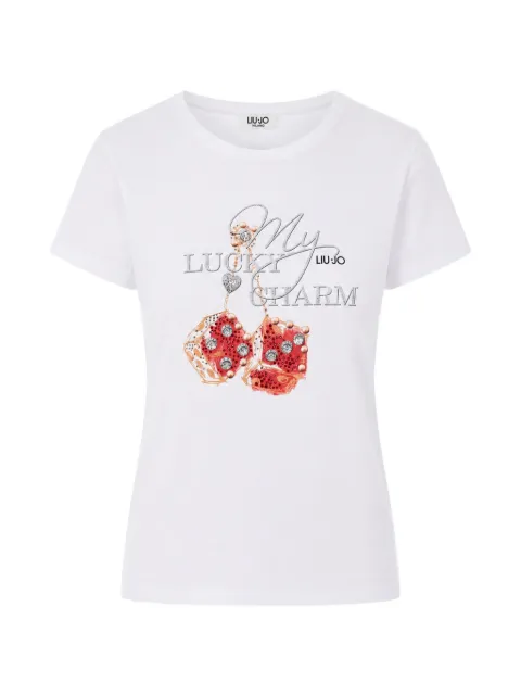 LIU JO camiseta con apliques de strass