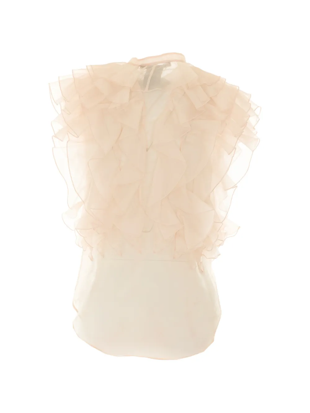 Max Mara ruffled silk shirt Roze